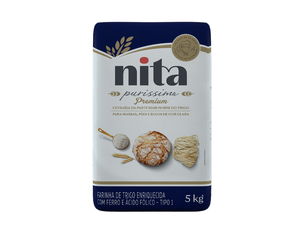FARINHA DE TRIGO PURÍSSIMA PREMIUM NITA 5 KG (FDO 25 KG)